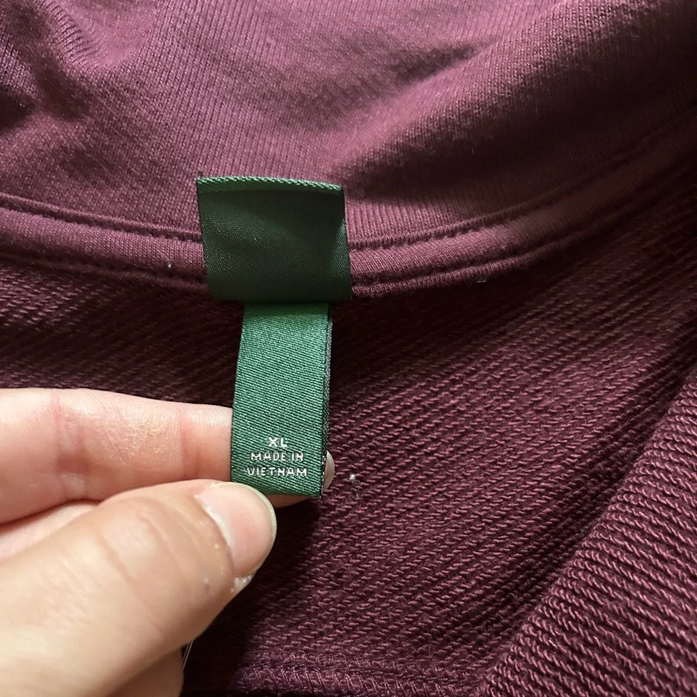 Wild Fable Cropped Quarter Zip Pullover Maroon Burgundy XL - Picture 6 of 10